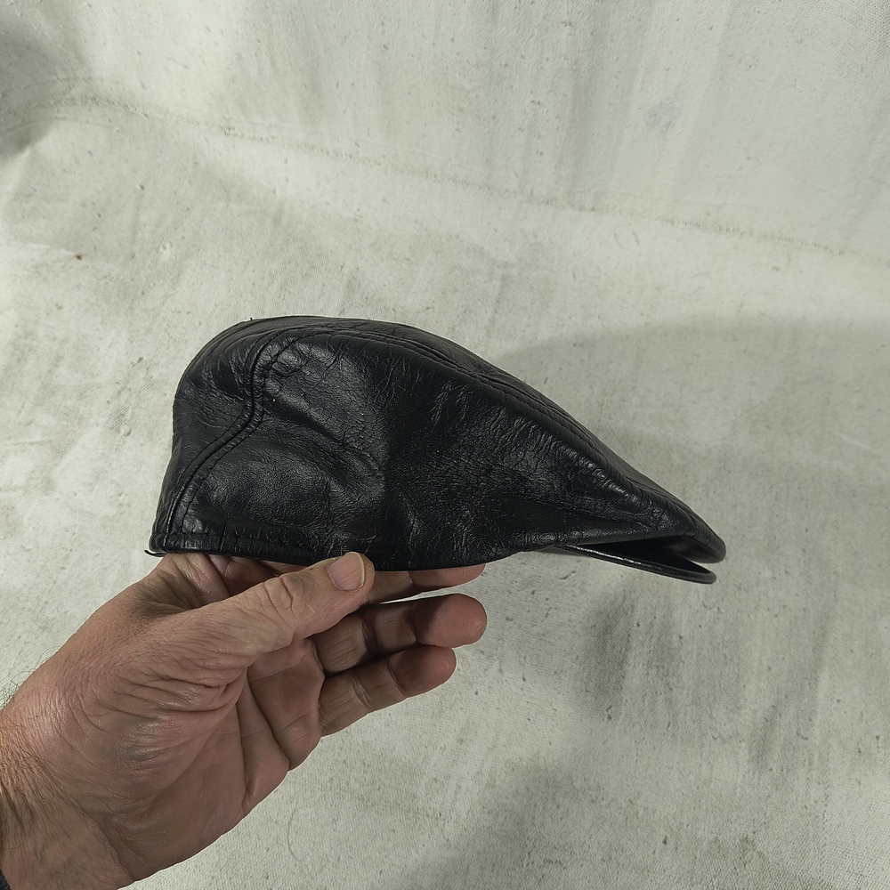 Source Unknown Black Leather Cap - image 4